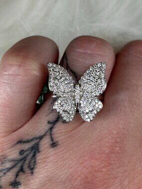Moissanite Butterfly Ring